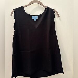 CeCe scalloped edge sleeveless top